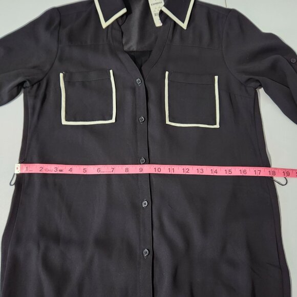 Express Black Shirt Dress with Sash Size XS - Picture 14 of 14
